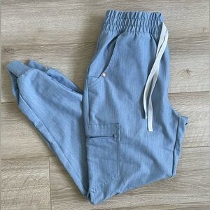 Figs Zamora Jogger Scrub Pants in Heather Indigo, Small